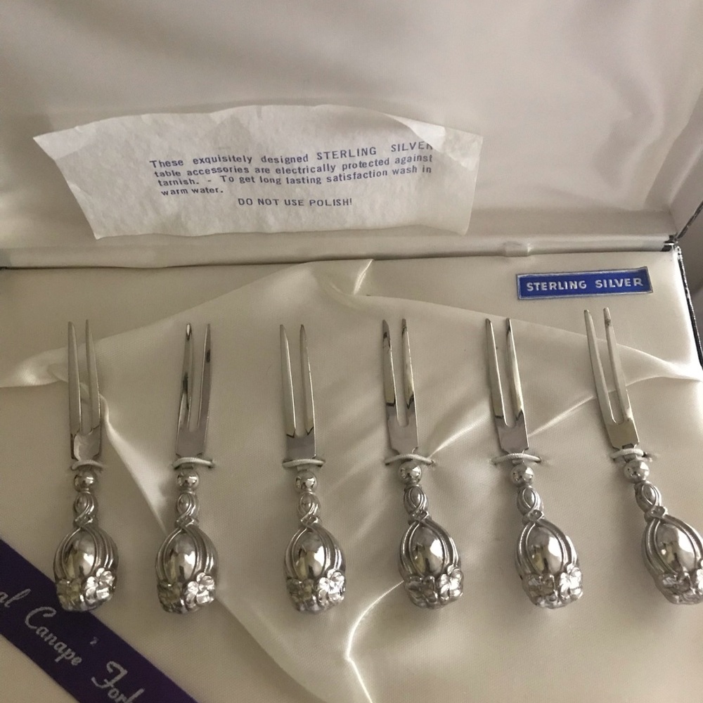 Sterling Silver Canapé Forks